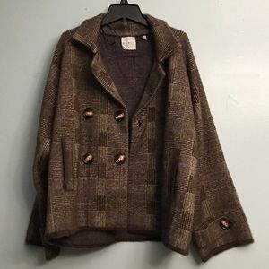 Cyrus brown plaid cardigan